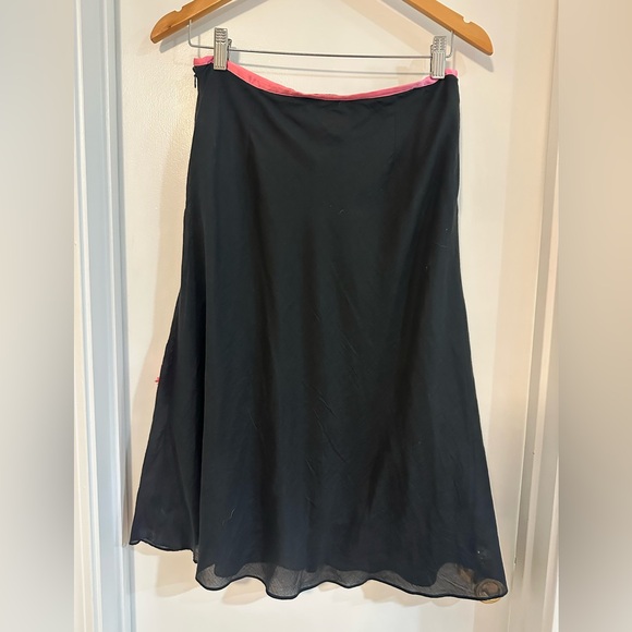 Sunny Leigh Black Skirt with Colorful Floral Accents - Picture 2 of 3